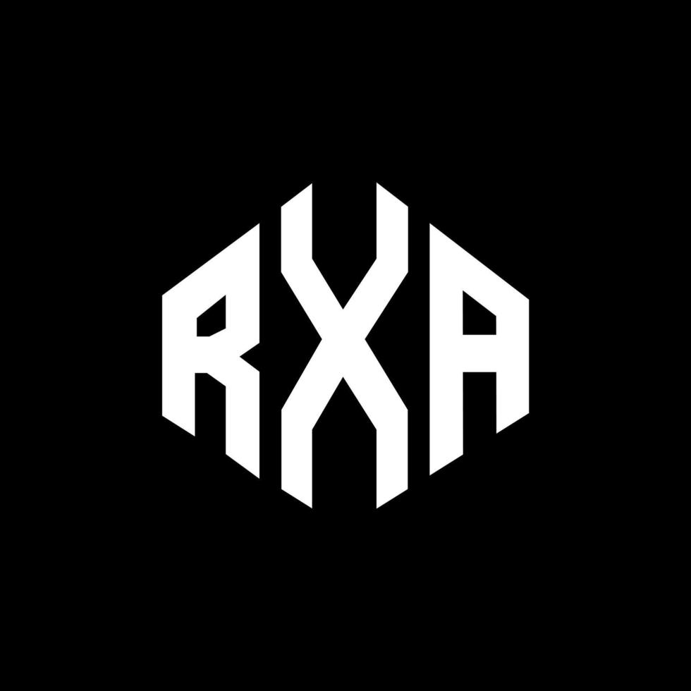 rxa-Buchstaben-Logo-Design mit Polygonform. rxa-polygon- und würfelform-logo-design. rxa Sechseck-Vektor-Logo-Vorlage in weißen und schwarzen Farben. rxa-monogramm, geschäfts- und immobilienlogo. vektor