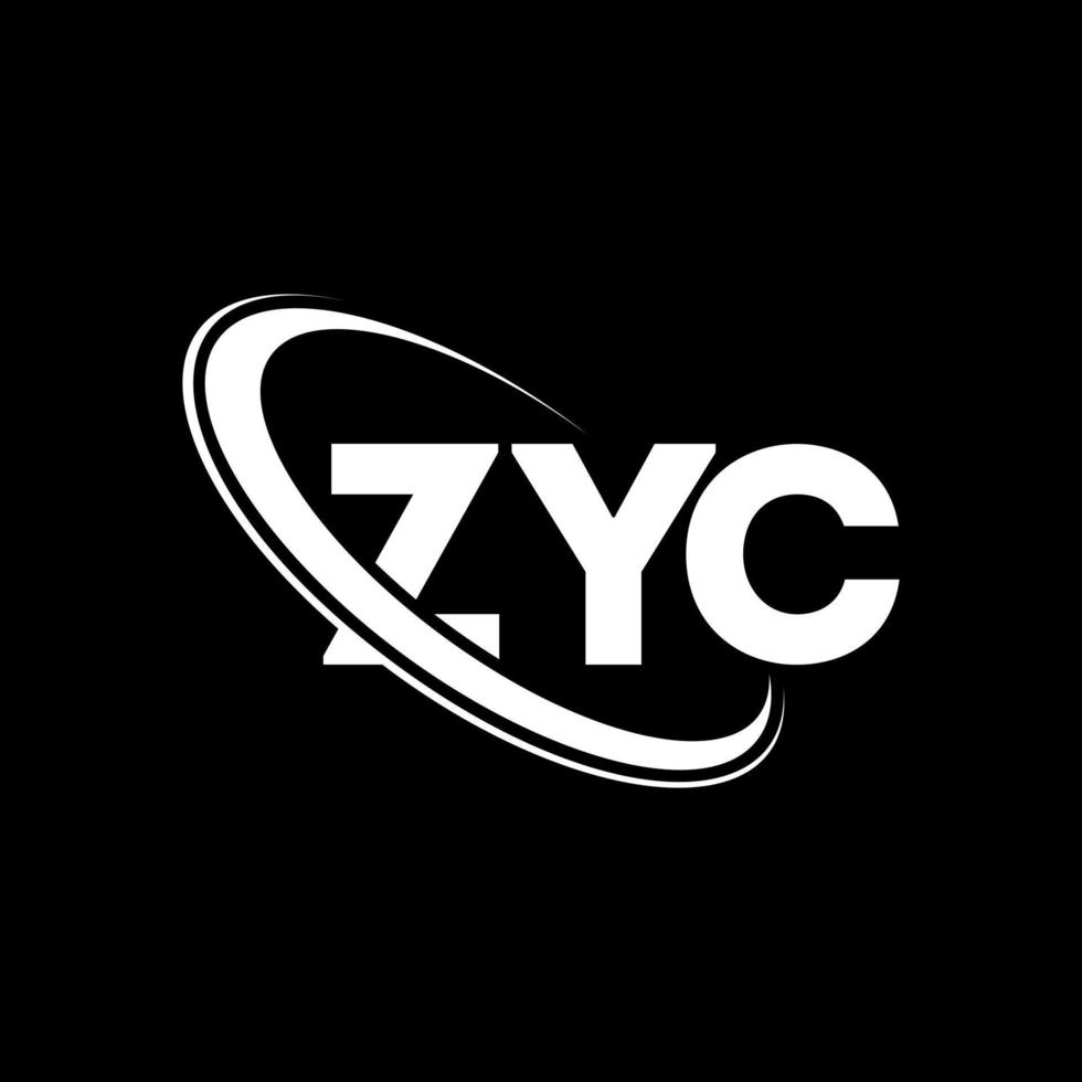 zyc logotyp. zyc brev. zyc brev logotyp design. initialer zyc logotyp länkad med cirkel och versaler monogram logotyp. zyc typografi för teknik, affärs- och fastighetsmärke. vektor