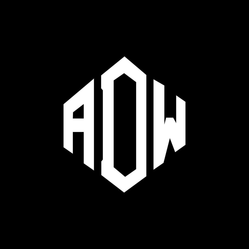 adw-Buchstaben-Logo-Design mit Polygonform. Adw Polygon- und Würfelform-Logo-Design. Adw Sechseck-Vektor-Logo-Vorlage in weißen und schwarzen Farben. adw-monogramm, geschäfts- und immobilienlogo. vektor