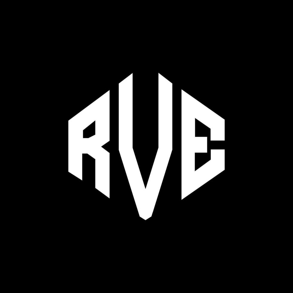 rve-Buchstaben-Logo-Design mit Polygonform. rve Polygon- und Würfelform-Logo-Design. rve Sechseck-Vektor-Logo-Vorlage in weißen und schwarzen Farben. RVE-Monogramm, Geschäfts- und Immobilienlogo. vektor