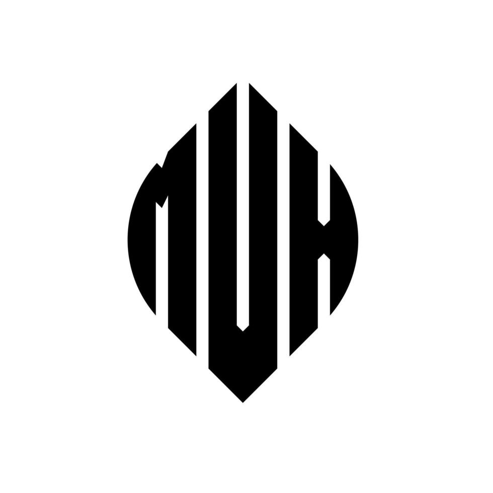 mvx-Kreisbuchstaben-Logo-Design mit Kreis- und Ellipsenform. mvx-Ellipsenbuchstaben mit typografischem Stil. Die drei Initialen bilden ein Kreislogo. mvx-Kreis-Emblem abstrakter Monogramm-Buchstaben-Markierungsvektor. vektor