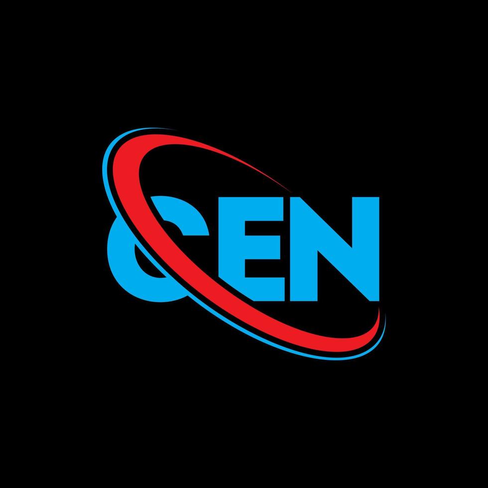 cen-Logo. cen Brief. cen-Buchstaben-Logo-Design. cen-initialenlogo verbunden mit kreis und monogrammlogo in großbuchstaben. cen-typografie für technologie-, geschäfts- und immobilienmarke. vektor