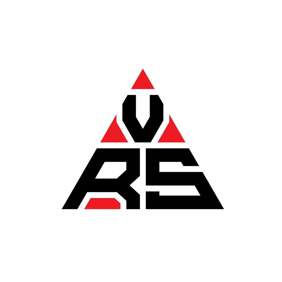 VRS-Dreieck-Buchstaben-Logo-Design mit Dreiecksform. VRS-Dreieck-Logo-Design-Monogramm. VRS-Dreieck-Vektor-Logo-Vorlage mit roter Farbe. vrs dreieckiges Logo einfaches, elegantes und luxuriöses Logo. vektor