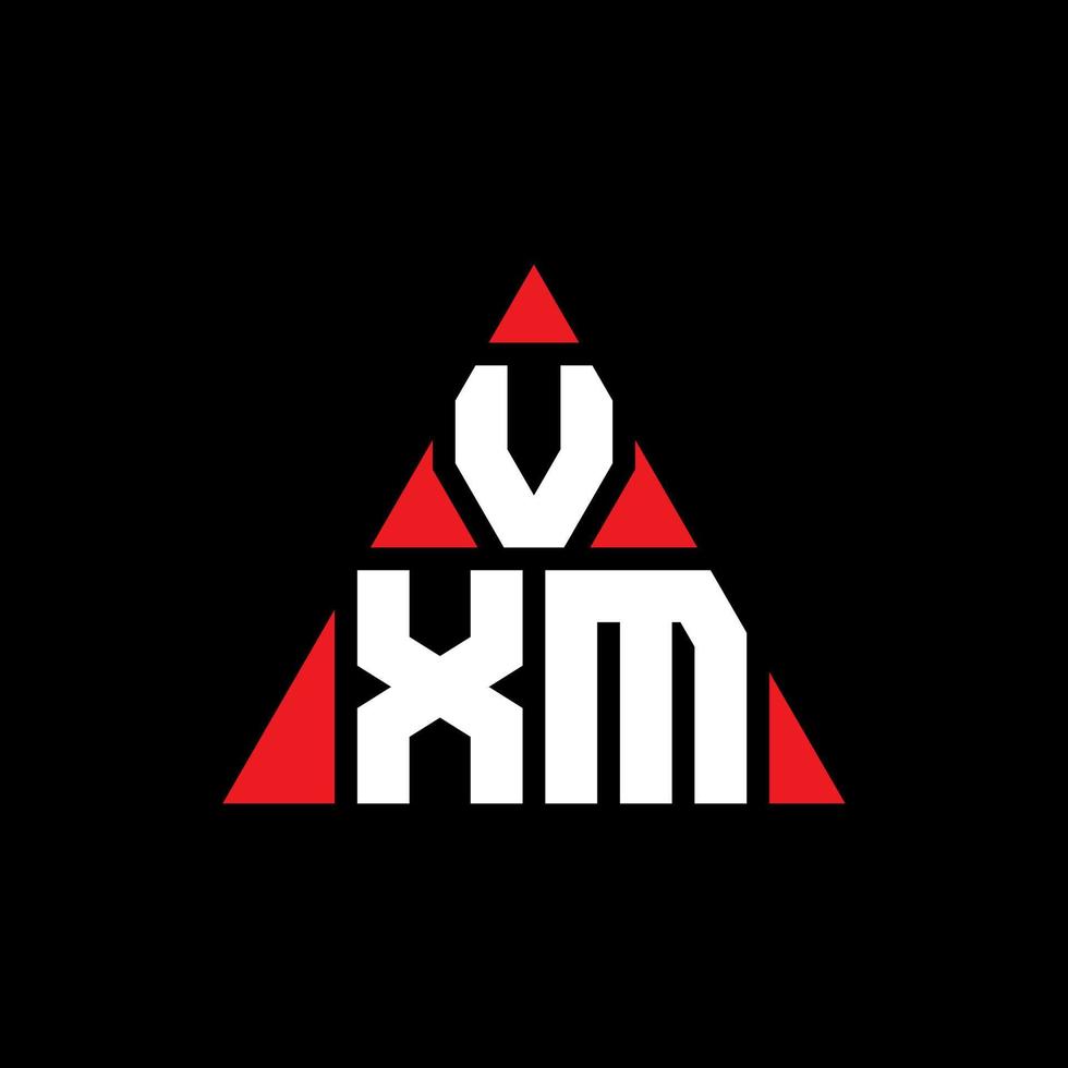 vxm Dreiecksbuchstaben-Logo-Design mit Dreiecksform. vxm-Dreieck-Logo-Design-Monogramm. vxm-Dreieck-Vektor-Logo-Vorlage mit roter Farbe. vxm dreieckiges Logo einfaches, elegantes und luxuriöses Logo. vektor