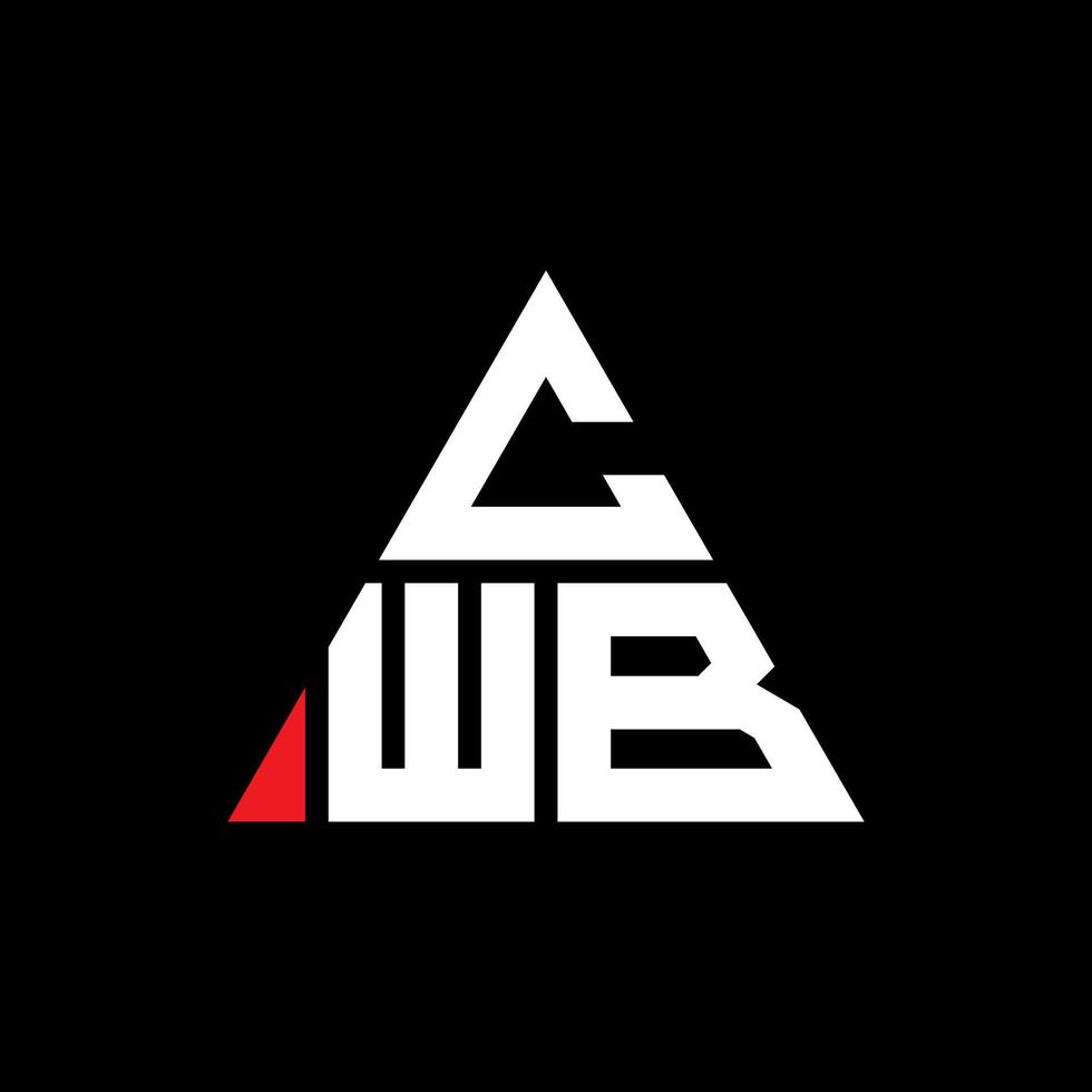 cwb-Dreieck-Buchstaben-Logo-Design mit Dreiecksform. CWB-Dreieck-Logo-Design-Monogramm. cwb-Dreieck-Vektor-Logo-Vorlage mit roter Farbe. cwb dreieckiges Logo einfaches, elegantes und luxuriöses Logo. vektor