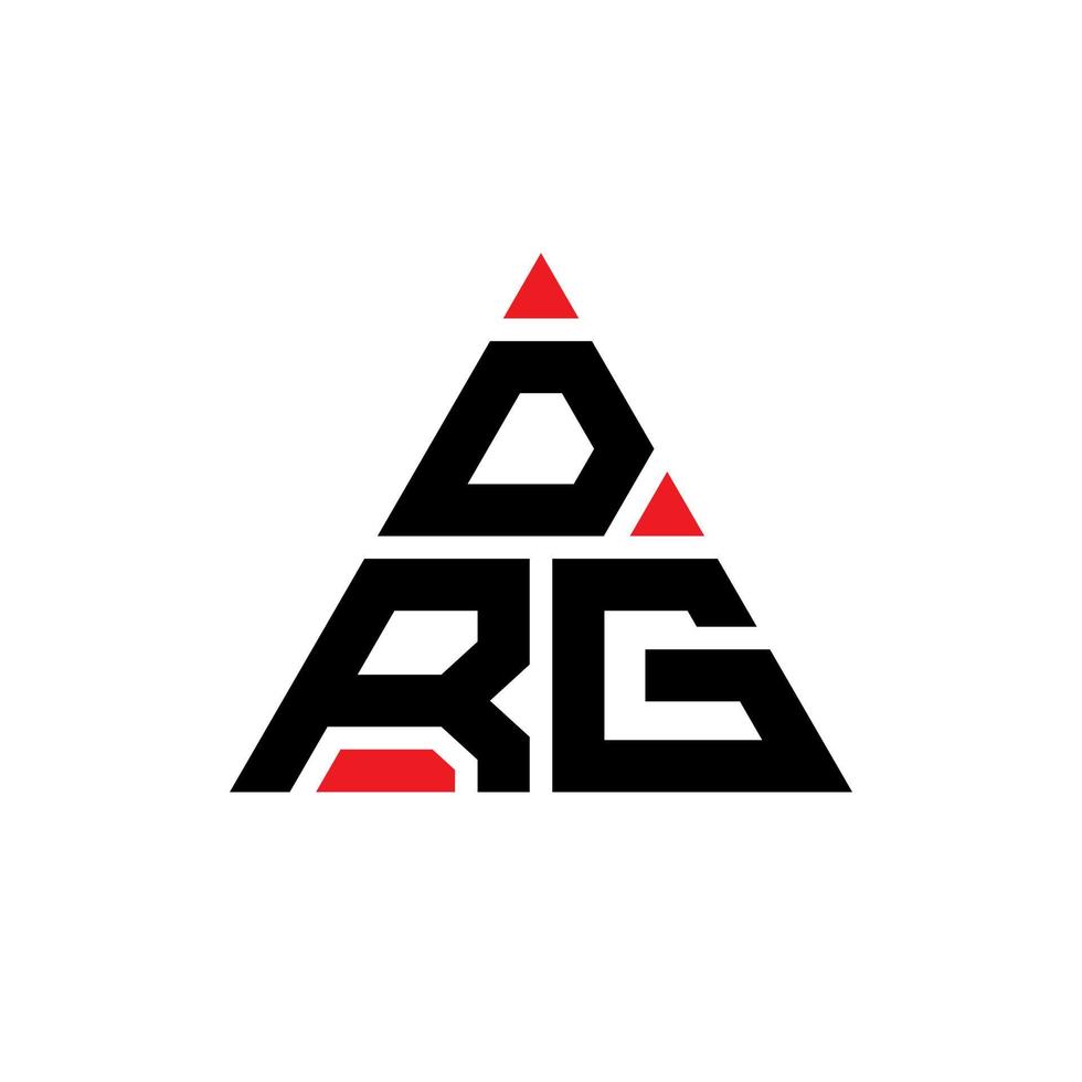 drg-Dreieck-Buchstaben-Logo-Design mit Dreiecksform. drg-Dreieck-Logo-Design-Monogramm. drg-Dreieck-Vektor-Logo-Vorlage mit roter Farbe. drg dreieckiges Logo einfaches, elegantes und luxuriöses Logo. vektor