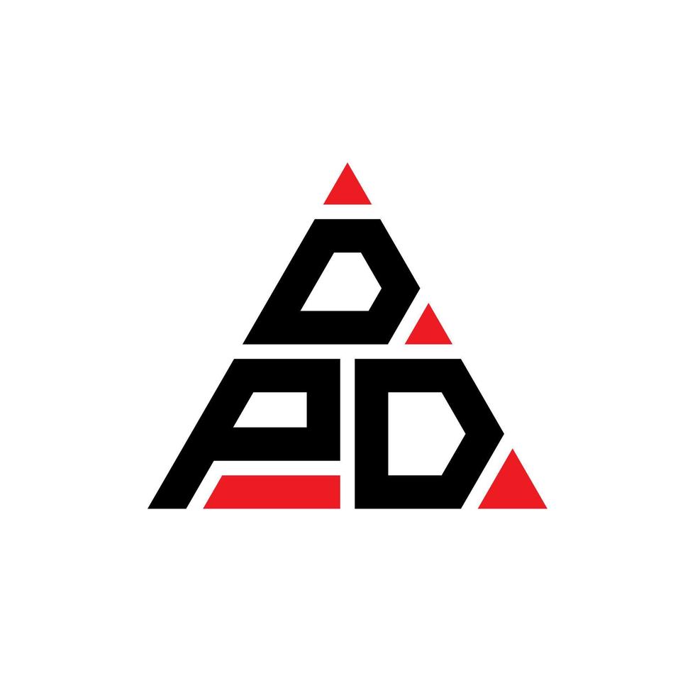 dpd-Dreieck-Buchstaben-Logo-Design mit Dreiecksform. DPD-Dreieck-Logo-Design-Monogramm. dpd-Dreieck-Vektor-Logo-Vorlage mit roter Farbe. dpd dreieckiges Logo einfaches, elegantes und luxuriöses Logo. vektor