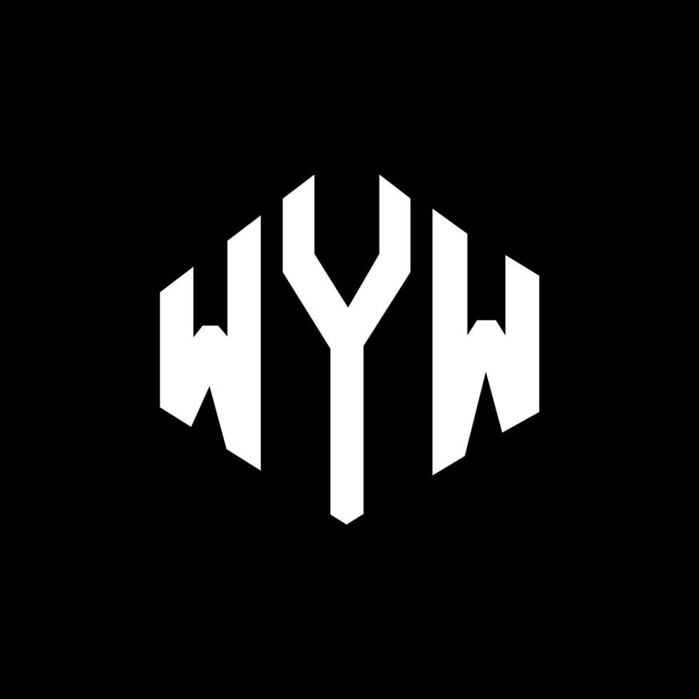 wyw bokstavslogotypdesign med polygonform. wyw polygon och kubform logotypdesign. wyw hexagon vektor logotyp mall vita och svarta färger. wyw monogram, affärs- och fastighetslogotyp.