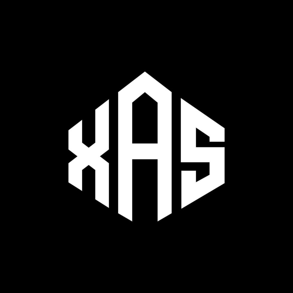 xas-Buchstaben-Logo-Design mit Polygonform. xas Logo-Design in Polygon- und Würfelform. xas Sechseck-Vektor-Logo-Vorlage in weißen und schwarzen Farben. Xas-Monogramm, Geschäfts- und Immobilienlogo. vektor