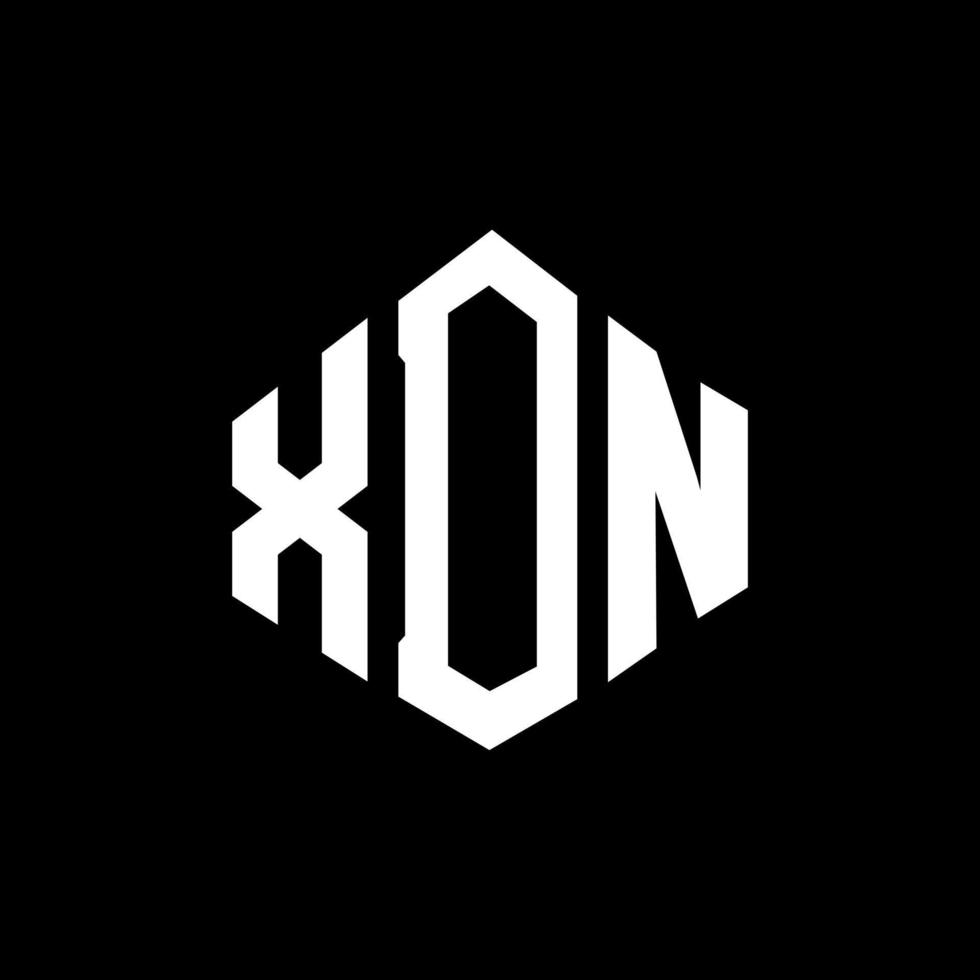 xdn brev logotyp design med polygon form. xdn polygon och kubform logotypdesign. xdn hexagon vektor logotyp mall vita och svarta färger. xdn-monogram, affärs- och fastighetslogotyp.