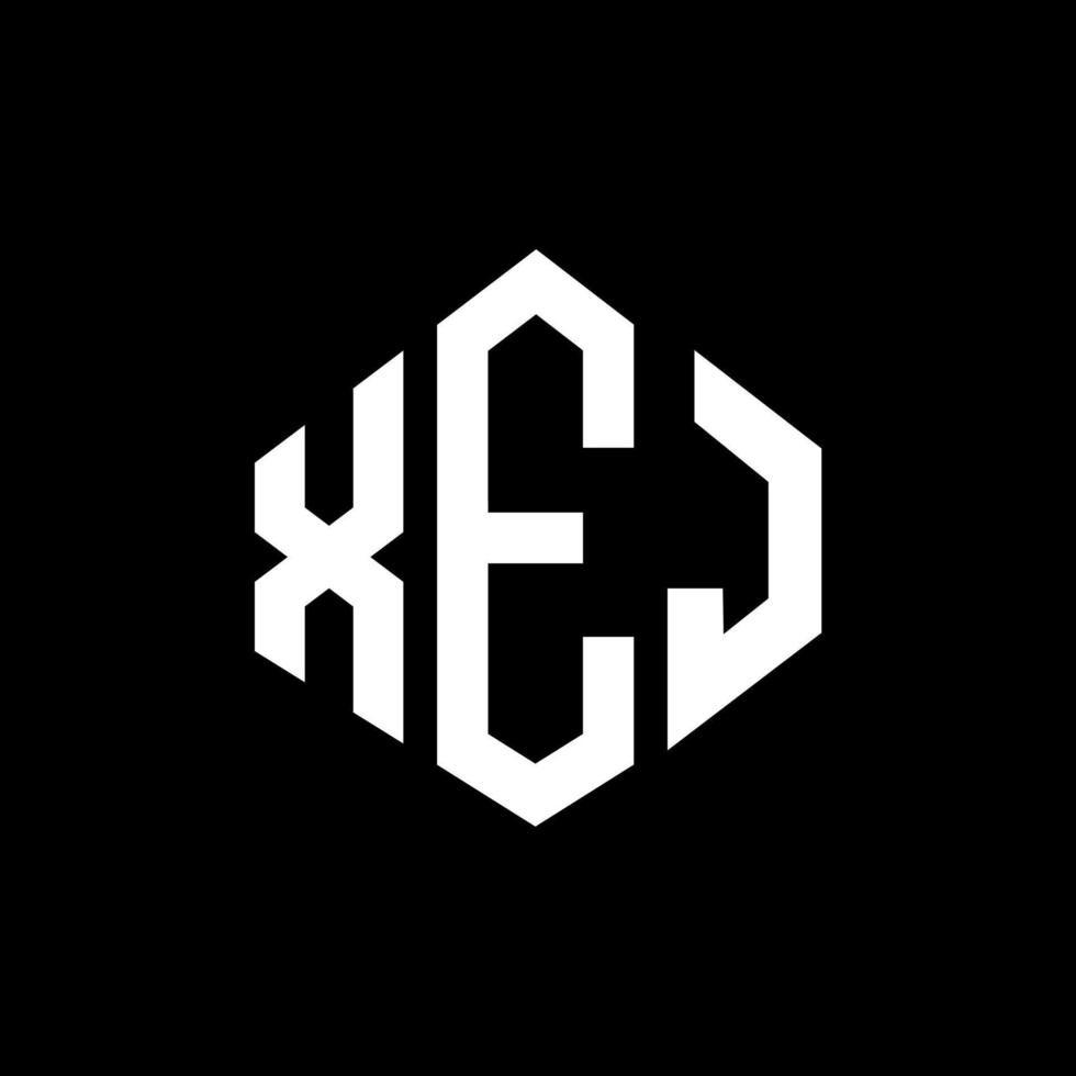 xej-Buchstaben-Logo-Design mit Polygonform. xej Polygon- und Würfelform-Logo-Design. Xej Sechseck-Vektor-Logo-Vorlage in weißen und schwarzen Farben. xej-Monogramm, Geschäfts- und Immobilienlogo. vektor