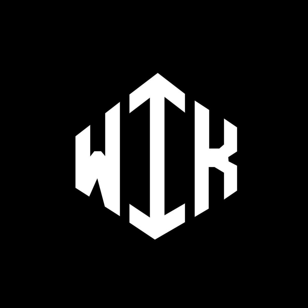 Wik letter logotyp design med polygon form. Wik polygon och kubform logotypdesign. wik hexagon vektor logotyp mall vita och svarta färger. wiki monogram, affärs- och fastighetslogotyp.