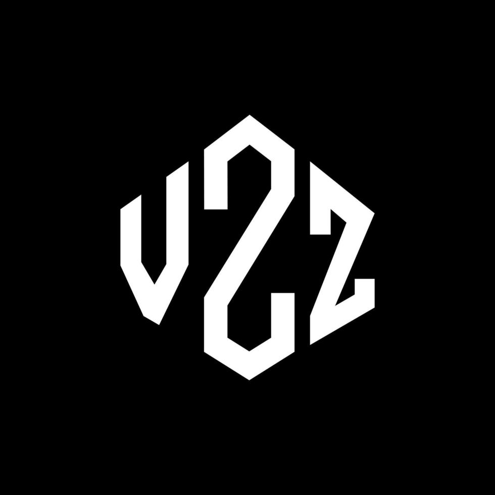 vzz-Buchstaben-Logo-Design mit Polygonform. vzz Logo-Design in Polygon- und Würfelform. vzz Sechseck-Vektor-Logo-Vorlage in weißen und schwarzen Farben. vzz-monogramm, geschäfts- und immobilienlogo. vektor