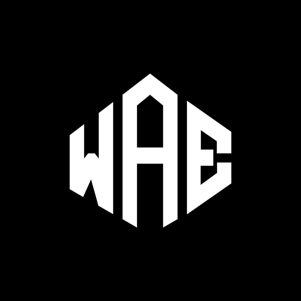 wae-Buchstaben-Logo-Design mit Polygonform. Wae Polygon- und Würfelform-Logo-Design. Wae Sechseck-Vektor-Logo-Vorlage in weißen und schwarzen Farben. wae monogramm, geschäfts- und immobilienlogo. vektor