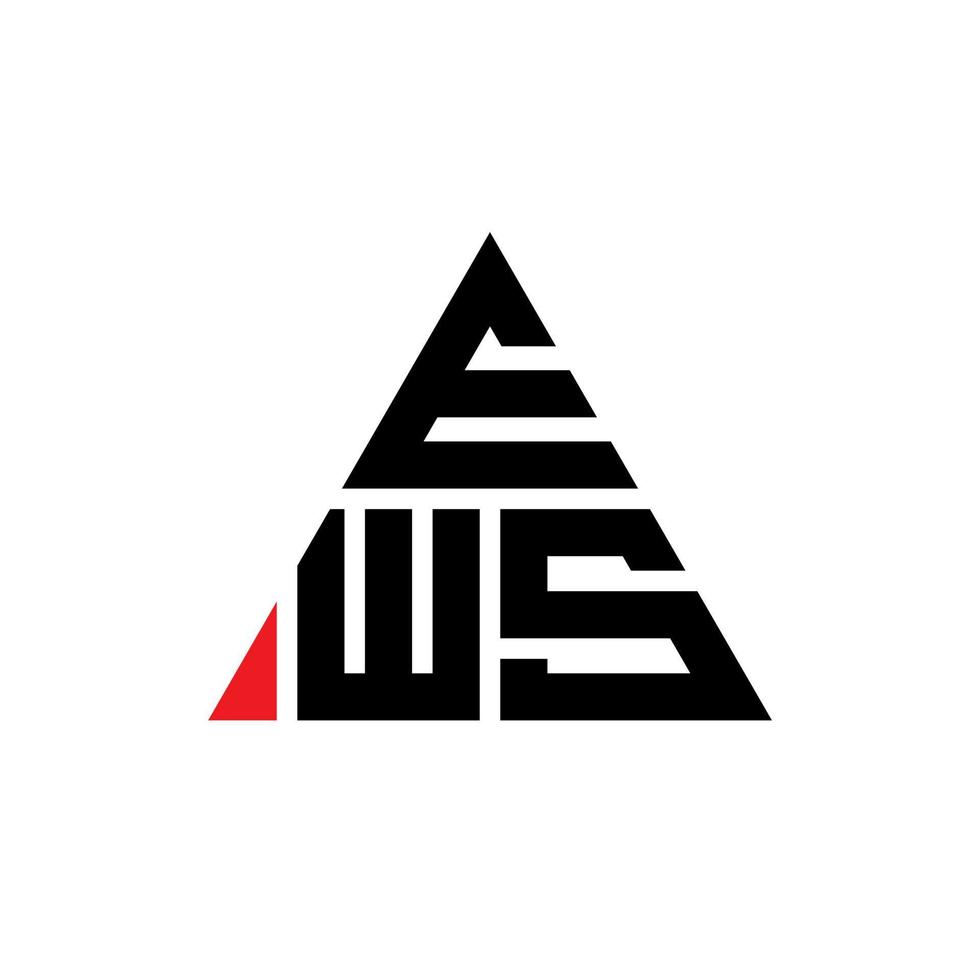 ews triangel bokstavslogotypdesign med triangelform. ews triangel logotyp design monogram. ews triangel vektor logotyp mall med röd färg. ews triangulära logotyp enkel, elegant och lyxig logotyp.