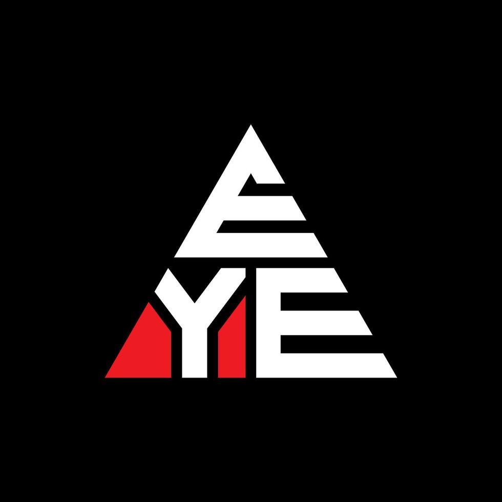 Augendreieck-Buchstaben-Logo-Design mit Dreiecksform. Augendreieck-Logo-Design-Monogramm. Augendreieck-Vektor-Logo-Vorlage mit roter Farbe. Auge dreieckiges Logo einfaches, elegantes und luxuriöses Logo. vektor