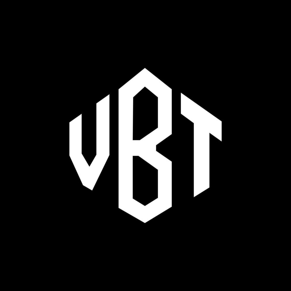 vbt brev logotyp design med polygon form. vbt polygon och kubform logotypdesign. vbt hexagon vektor logotyp mall vita och svarta färger. vbt-monogram, affärs- och fastighetslogotyp.