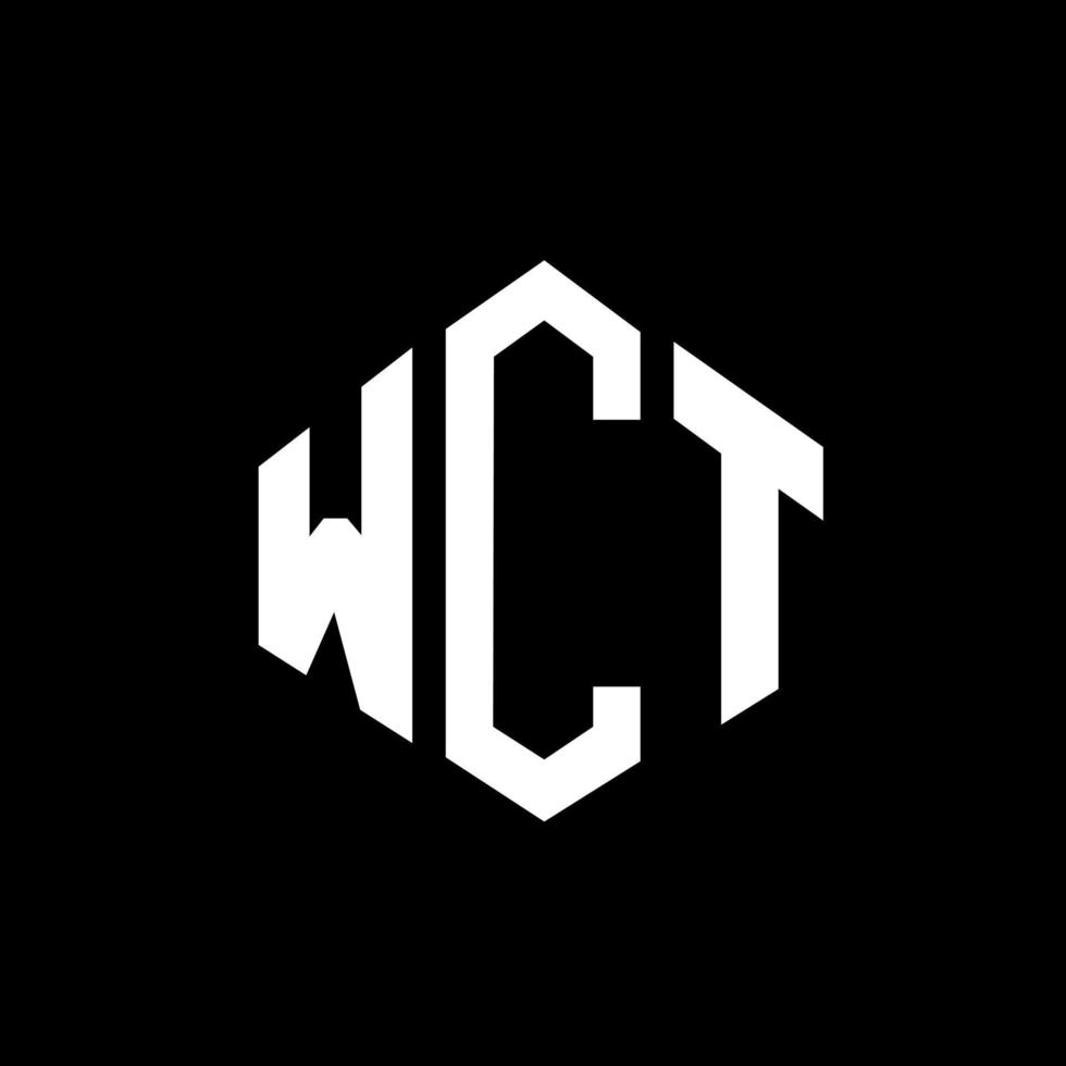 wct-Buchstaben-Logo-Design mit Polygonform. wct-polygon- und würfelform-logo-design. wct Sechseck-Vektor-Logo-Vorlage in weißen und schwarzen Farben. wct-monogramm, geschäfts- und immobilienlogo. vektor