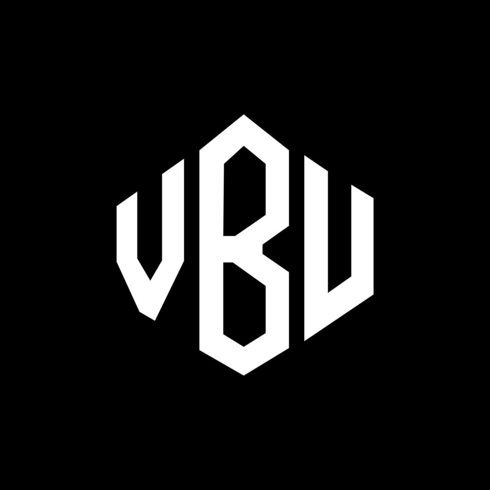 vbu bokstavslogotypdesign med polygonform. vbu polygon och kubform logotypdesign. vbu hexagon vektor logotyp mall vita och svarta färger. vbu monogram, affärs- och fastighetslogotyp.