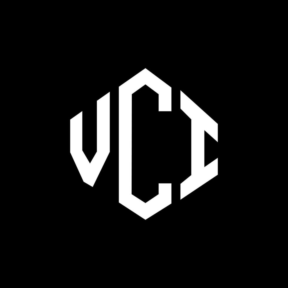 vci-Brief-Logo-Design mit Polygonform. VCI-Polygon- und Würfelform-Logo-Design. vci Sechseck-Vektor-Logo-Vorlage in weißen und schwarzen Farben. vci-monogramm, geschäfts- und immobilienlogo. vektor