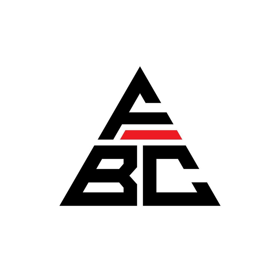 fbc-Dreieck-Buchstaben-Logo-Design mit Dreiecksform. fbc-Dreieck-Logo-Design-Monogramm. fbc-Dreieck-Vektor-Logo-Vorlage mit roter Farbe. fbc dreieckiges logo einfaches, elegantes und luxuriöses logo. vektor