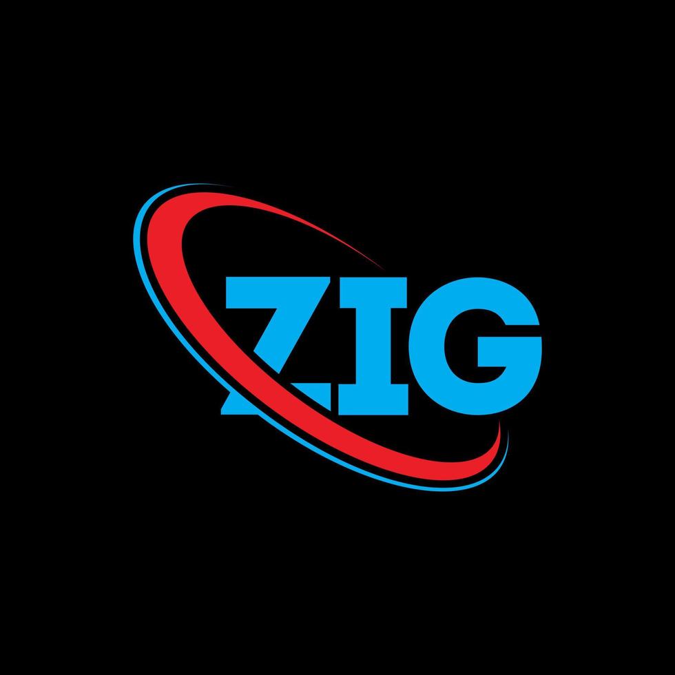 Zick-Logo. Zick-Brief. Logo-Design mit Zick-Buchstaben. Initialen-Zick-Logo, verbunden mit Kreis und Monogramm-Logo in Großbuchstaben. zig-typografie für technologie-, geschäfts- und immobilienmarke. vektor