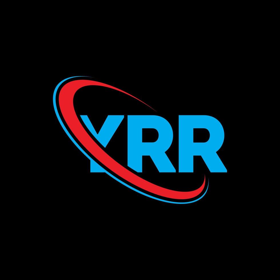 yrr-Logo. yrr Brief. yrr-Buchstaben-Logo-Design. Initialen yrr-Logo verbunden mit Kreis und Monogramm-Logo in Großbuchstaben. yrr typografie für technologie-, geschäfts- und immobilienmarke. vektor