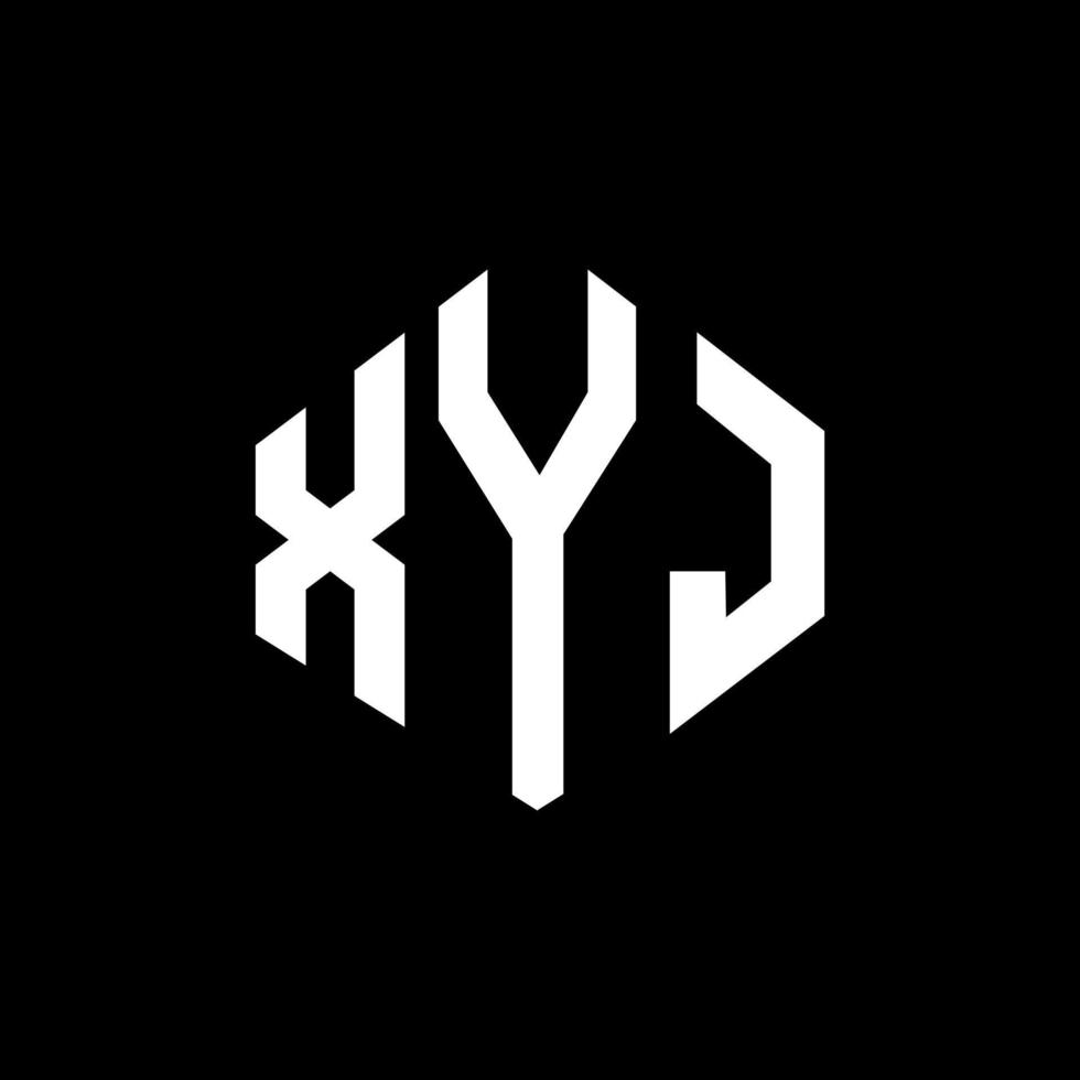 xyj-Buchstaben-Logo-Design mit Polygonform. xyj Polygon- und Würfelform-Logo-Design. xyj Sechseck-Vektor-Logo-Vorlage in weißen und schwarzen Farben. xyj-Monogramm, Geschäfts- und Immobilienlogo. vektor