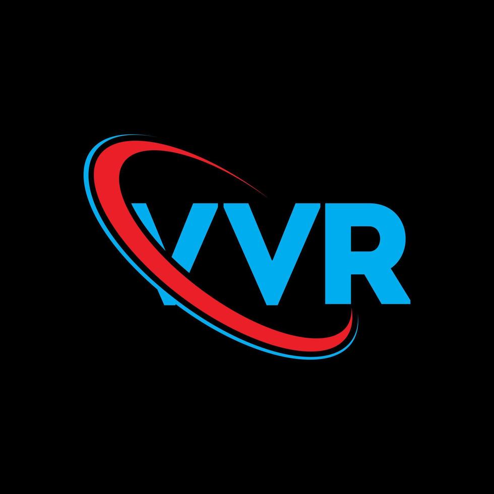 vvr-Logo. vr brief. vvr-Brief-Logo-Design. Initialen vvr-Logo verbunden mit Kreis und Monogramm-Logo in Großbuchstaben. vvr-typografie für technologie-, geschäfts- und immobilienmarke. vektor