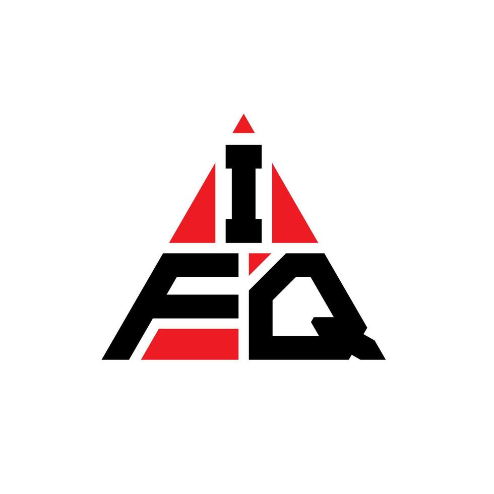 ifq-Dreieck-Buchstaben-Logo-Design mit Dreiecksform. ifq-Dreieck-Logo-Design-Monogramm. ifq-Dreieck-Vektor-Logo-Vorlage mit roter Farbe. ifq dreieckiges Logo einfaches, elegantes und luxuriöses Logo. vektor