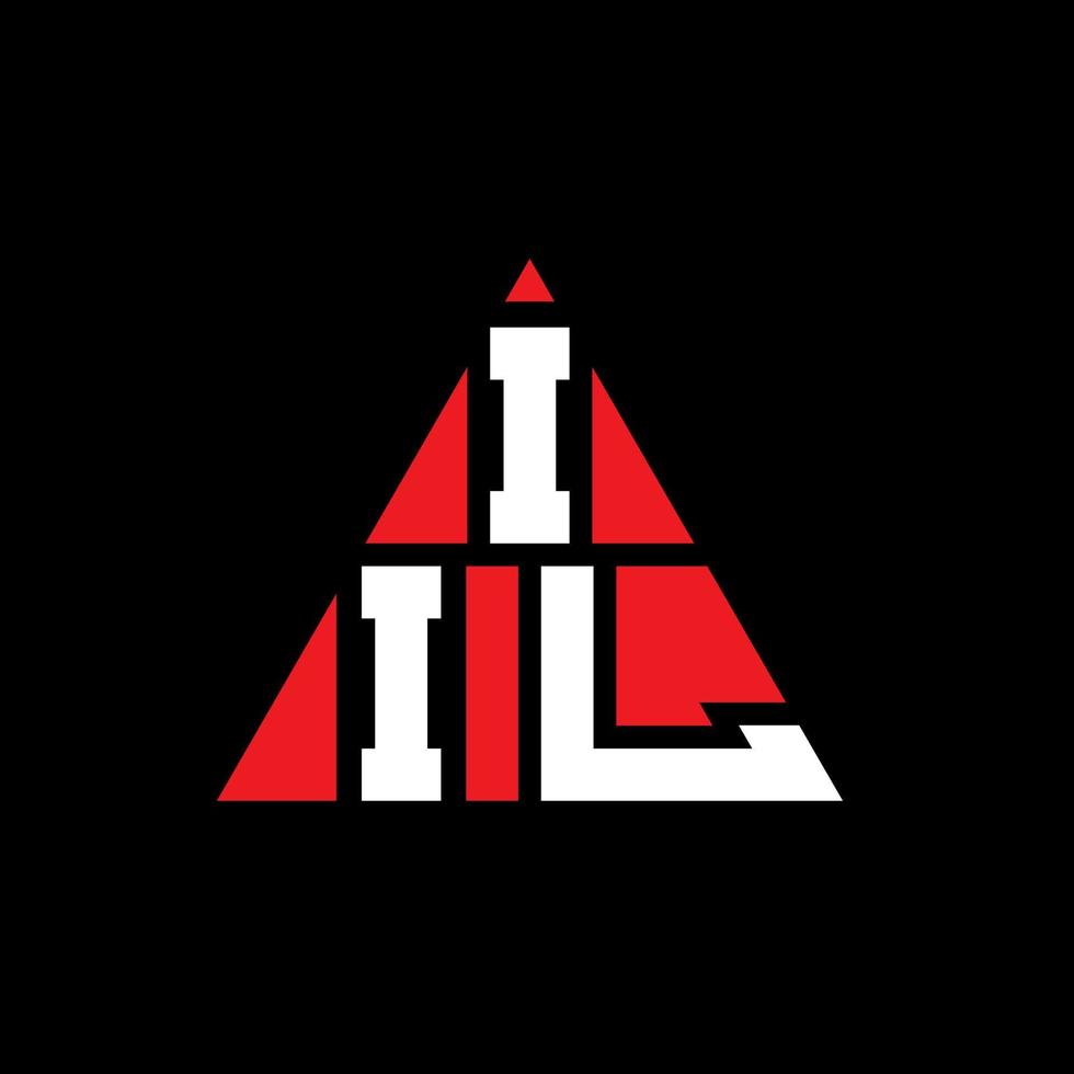 iil triangel bokstavslogotyp design med triangelform. iil triangel logotyp design monogram. iil triangel vektor logotyp mall med röd färg. iil trekantig logotyp enkel, elegant och lyxig logotyp.