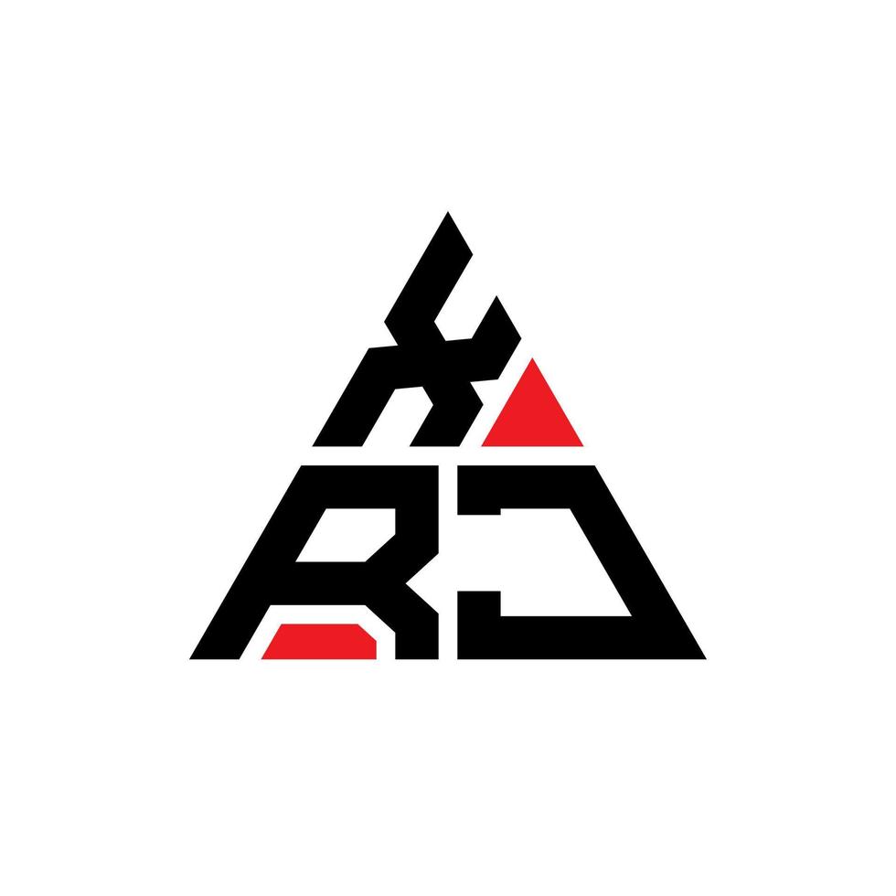 Xrj-Dreieck-Buchstaben-Logo-Design mit Dreiecksform. Xrj-Dreieck-Logo-Design-Monogramm. Xrj-Dreieck-Vektor-Logo-Vorlage mit roter Farbe. xrj dreieckiges Logo einfaches, elegantes und luxuriöses Logo. vektor