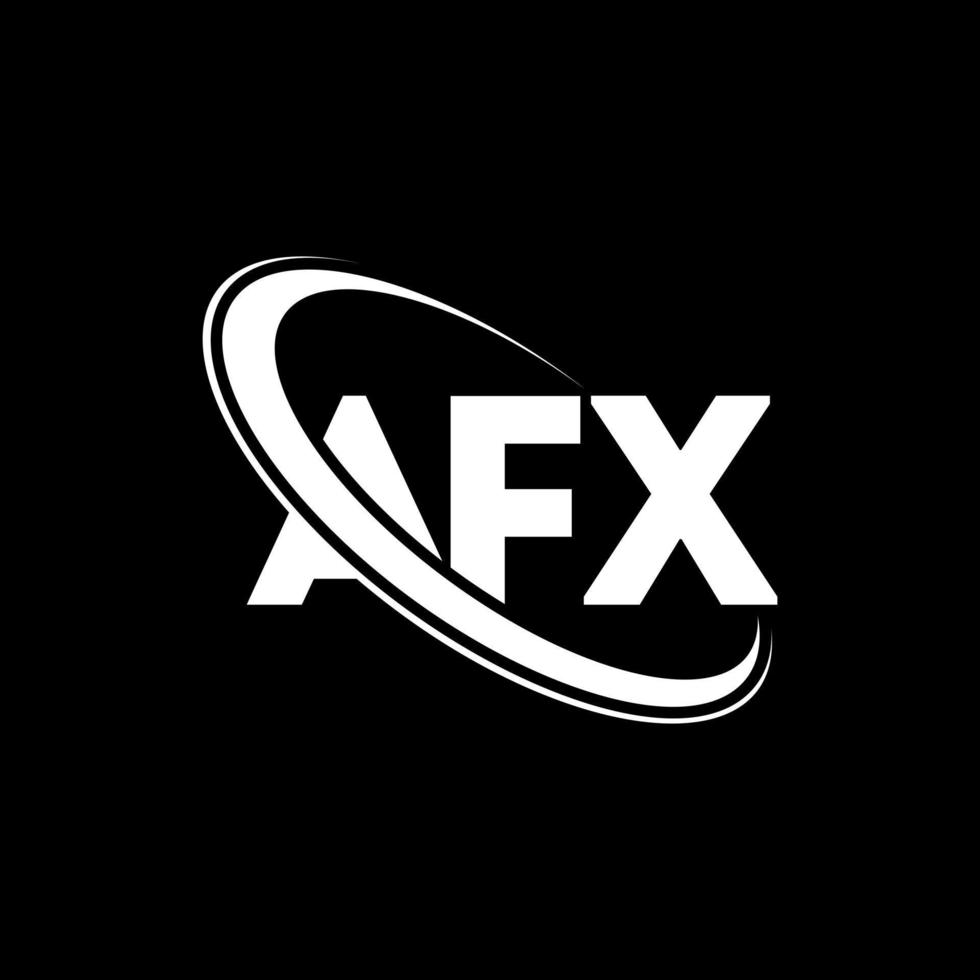 afx logotyp. afx brev. afx brev logotyp design. initialer afx logotyp länkad med cirkel och versaler monogram logotyp. afx typografi för teknik, företag och fastighetsmärke. vektor