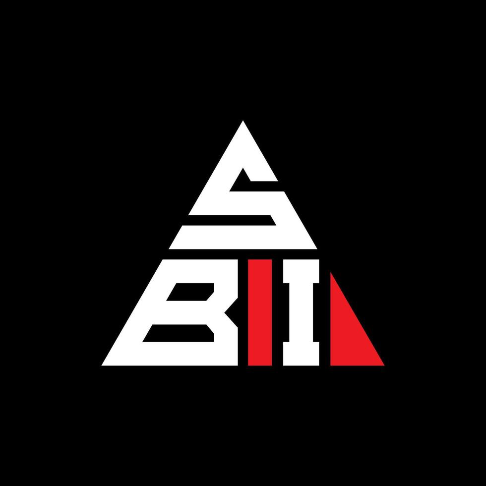 SBI-Dreieck-Buchstaben-Logo-Design mit Dreiecksform. SBI-Dreieck-Logo-Design-Monogramm. SBI-Dreieck-Vektor-Logo-Vorlage mit roter Farbe. sbi dreieckiges Logo einfaches, elegantes und luxuriöses Logo. vektor