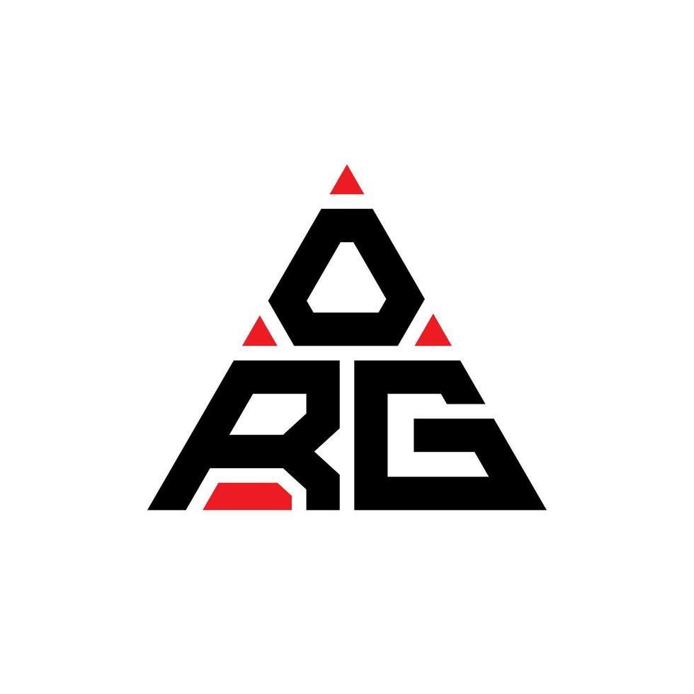 org-Dreieck-Buchstaben-Logo-Design mit Dreiecksform. org-Dreieck-Logo-Design-Monogramm. org-Dreieck-Vektor-Logo-Vorlage mit roter Farbe. org dreieckiges Logo einfaches, elegantes und luxuriöses Logo. vektor