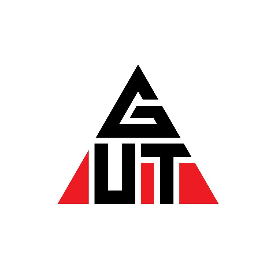 Darm-Dreieck-Buchstaben-Logo-Design mit Dreiecksform. Darm-Dreieck-Logo-Design-Monogramm. Darm-Dreieck-Vektor-Logo-Vorlage mit roter Farbe. gut dreieckiges logo einfaches, elegantes und luxuriöses logo. vektor