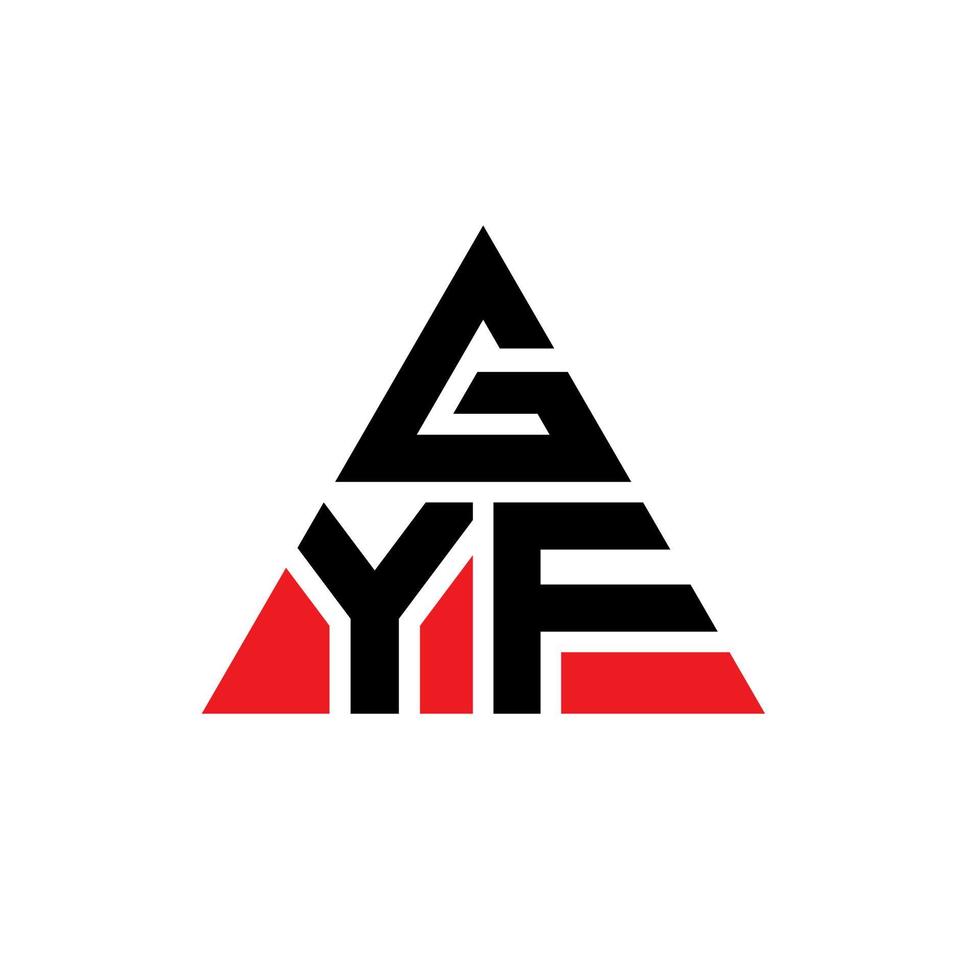 gyf-Dreieck-Buchstaben-Logo-Design mit Dreiecksform. Gyf-Dreieck-Logo-Design-Monogramm. Gyf-Dreieck-Vektor-Logo-Vorlage mit roter Farbe. gyf dreieckiges Logo einfaches, elegantes und luxuriöses Logo. vektor