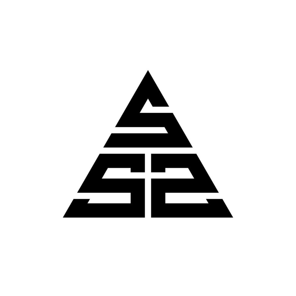 ssz triangel bokstavslogotypdesign med triangelform. ssz triangel logotyp design monogram. ssz triangel vektor logotyp mall med röd färg. ssz trekantig logotyp enkel, elegant och lyxig logotyp.