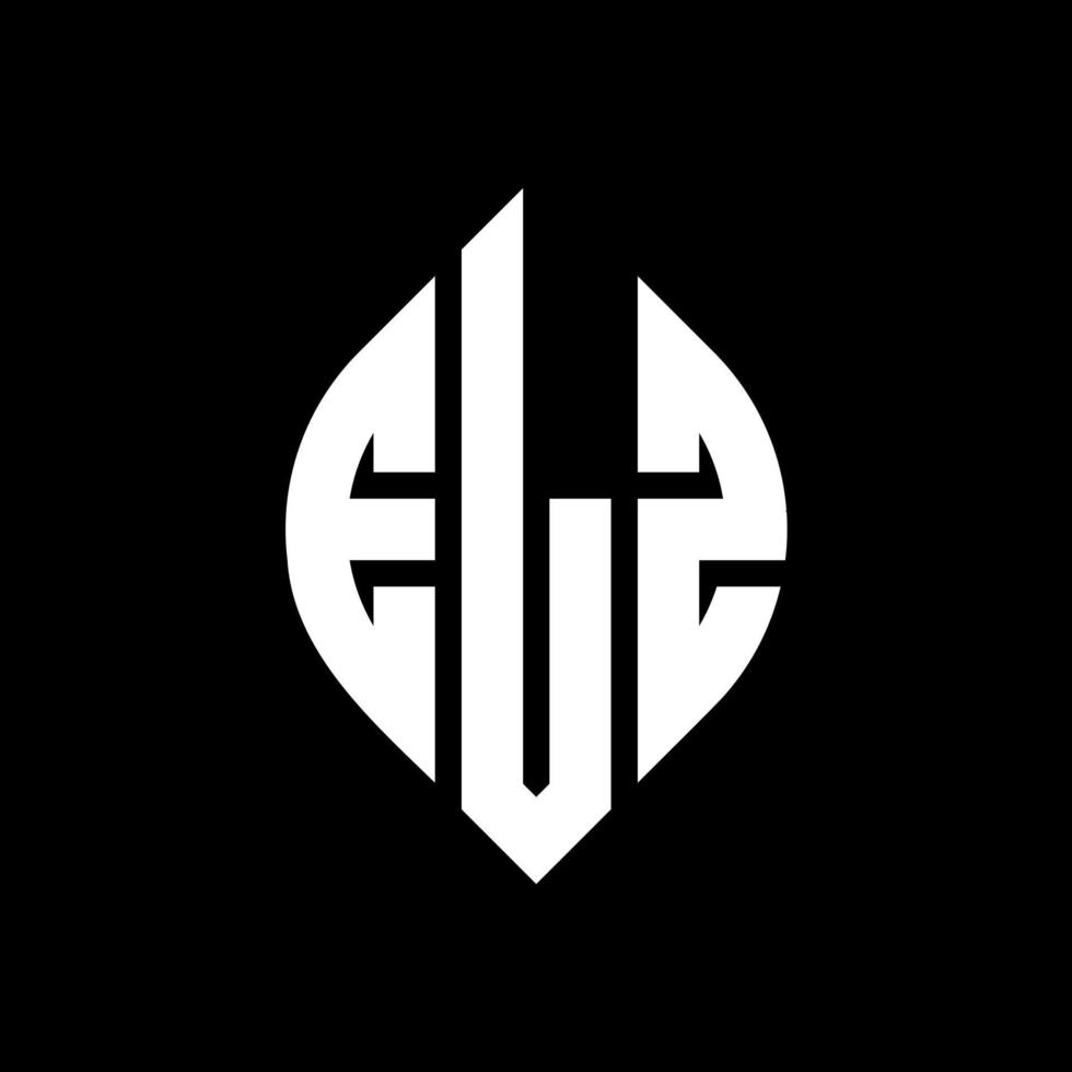 Elz-Kreis-Buchstaben-Logo-Design mit Kreis- und Ellipsenform. Elz-Ellipsenbuchstaben mit typografischem Stil. Die drei Initialen bilden ein Kreislogo. Elz-Kreis-Emblem abstrakter Monogramm-Buchstaben-Markierungsvektor. vektor