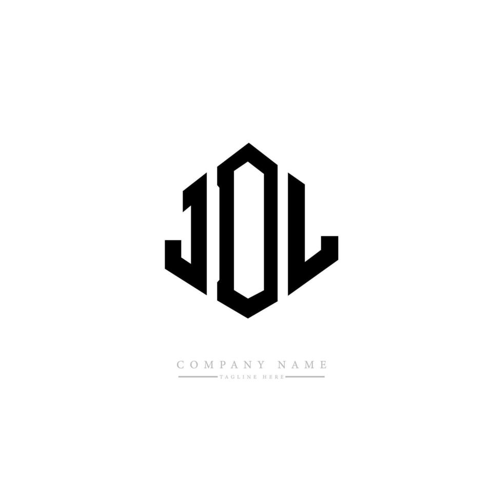 jdl-Buchstaben-Logo-Design mit Polygonform. jdl-polygon- und würfelform-logo-design. jdl Sechseck-Vektor-Logo-Vorlage in weißen und schwarzen Farben. jdl monogramm, geschäfts- und immobilienlogo. vektor