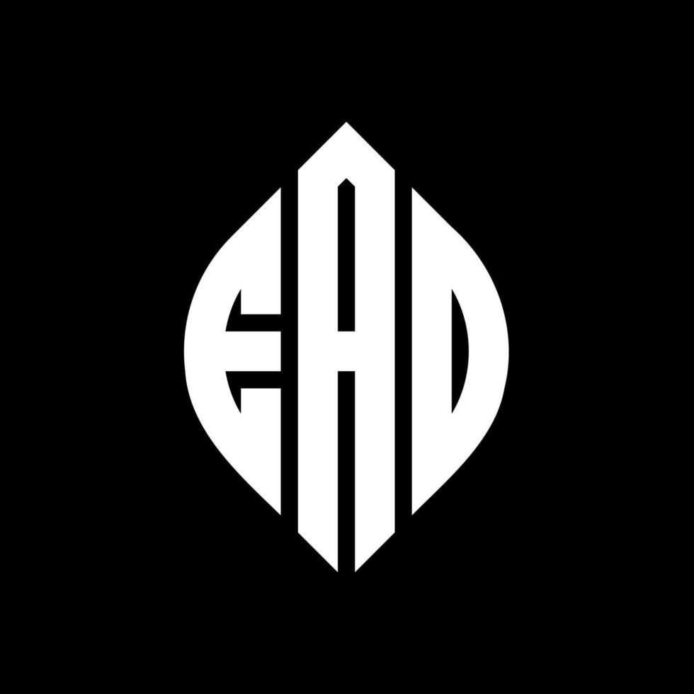 eao-Kreisbuchstaben-Logo-Design mit Kreis- und Ellipsenform. eao ellipsenbuchstaben mit typografischem stil. Die drei Initialen bilden ein Kreislogo. EAO-Kreis-Emblem abstrakter Monogramm-Buchstaben-Markierungsvektor. vektor