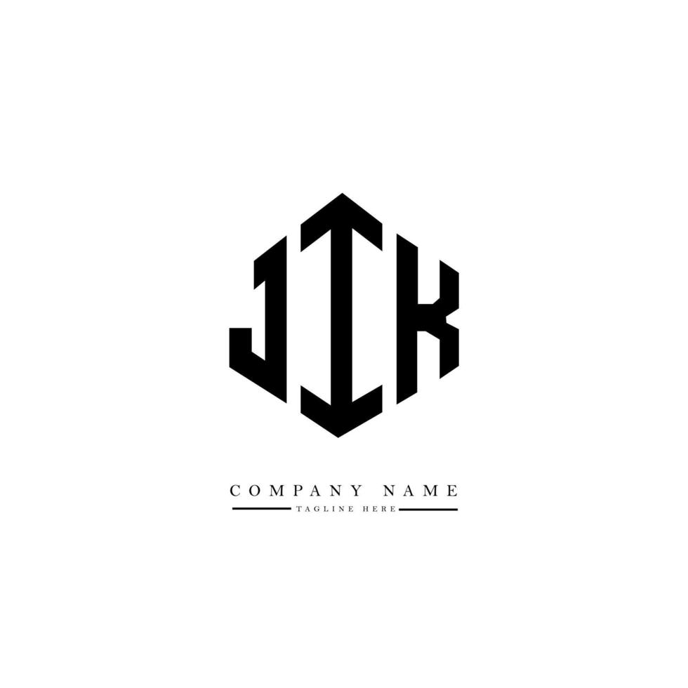 Jik-Buchstaben-Logo-Design mit Polygonform. Jik-Polygon- und Würfelform-Logo-Design. Jik Sechseck-Vektor-Logo-Vorlage in weißen und schwarzen Farben. Jik-Monogramm, Geschäfts- und Immobilienlogo. vektor