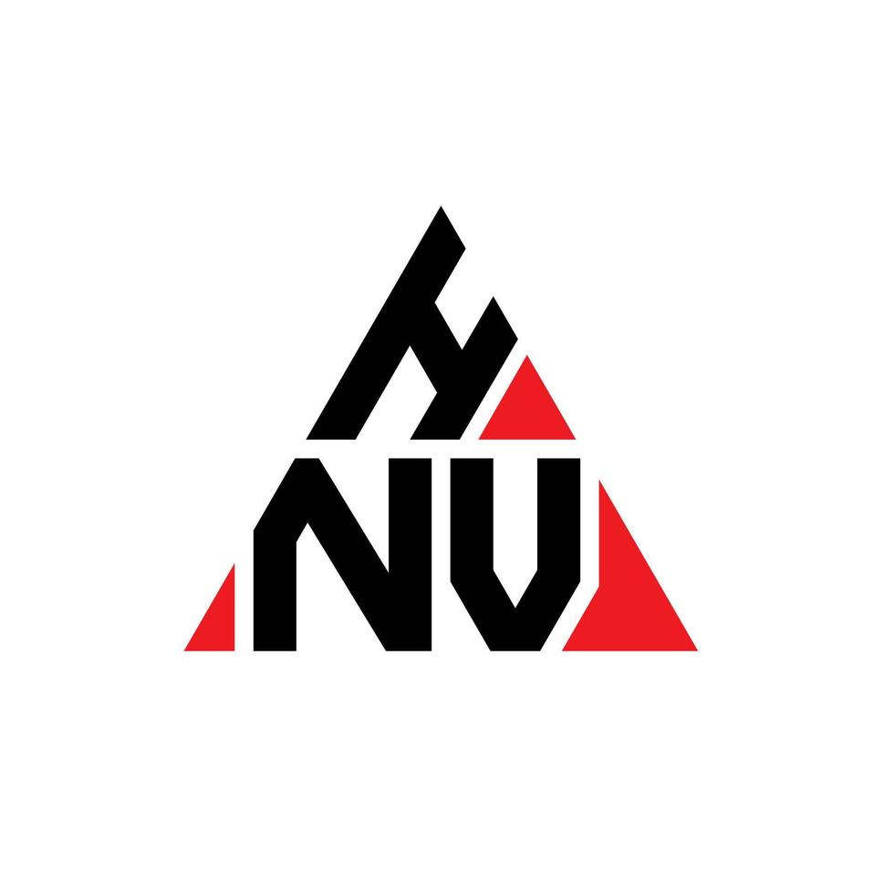 hnv-Dreieck-Buchstaben-Logo-Design mit Dreiecksform. hnv-Dreieck-Logo-Design-Monogramm. hnv-Dreieck-Vektor-Logo-Vorlage mit roter Farbe. hnv dreieckiges Logo einfaches, elegantes und luxuriöses Logo. vektor