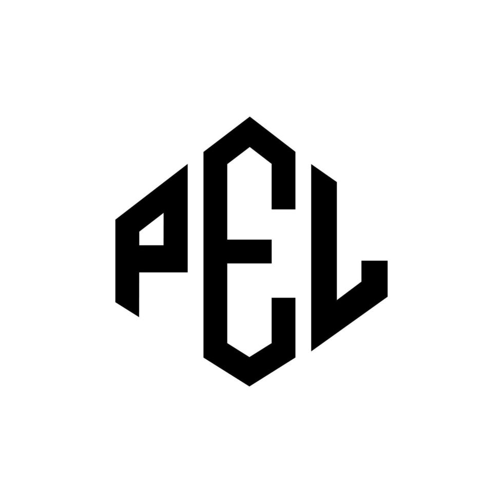 pel-Buchstaben-Logo-Design mit Polygonform. pel polygon und würfelform logo design. Pel Sechseck-Vektor-Logo-Vorlage in weißen und schwarzen Farben. pel-monogramm, geschäfts- und immobilienlogo. vektor