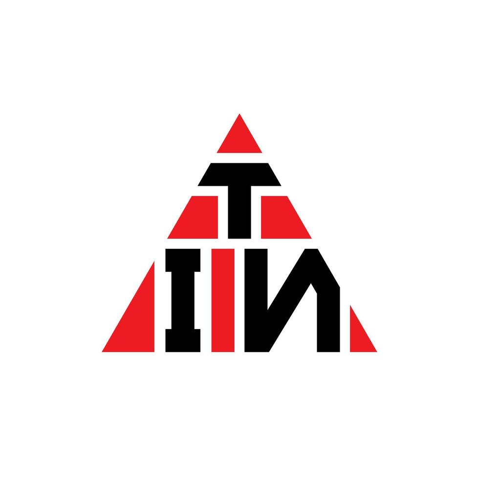 Zinn-Dreieck-Buchstaben-Logo-Design mit Dreiecksform. Zinn-Dreieck-Logo-Design-Monogramm. Zinn-Dreieck-Vektor-Logo-Vorlage mit roter Farbe. Zinn dreieckiges Logo einfaches, elegantes und luxuriöses Logo. vektor