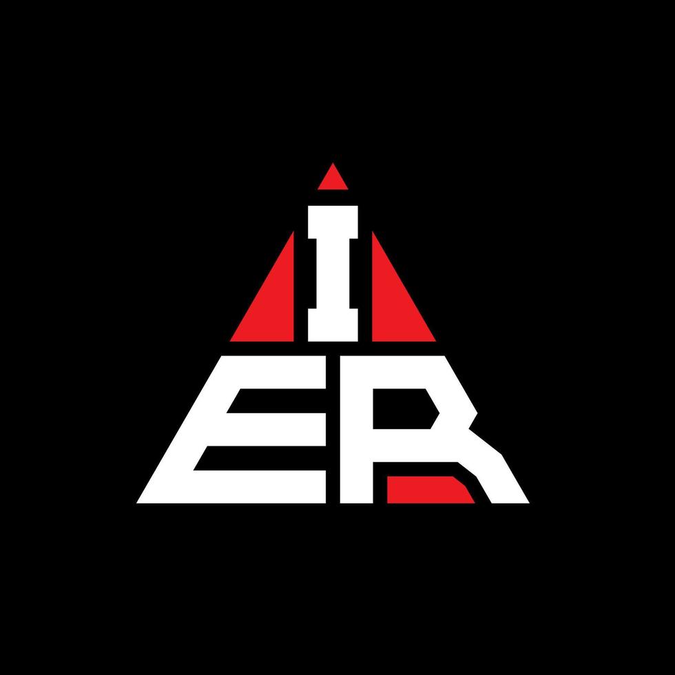 ier-Dreieck-Buchstaben-Logo-Design mit Dreiecksform. ier-Dreieck-Logo-Design-Monogramm. ier-Dreieck-Vektor-Logo-Vorlage mit roter Farbe. ier dreieckiges Logo einfaches, elegantes und luxuriöses Logo. vektor