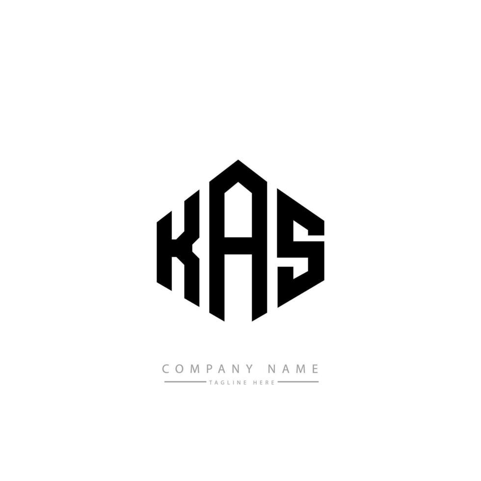 kas-Buchstaben-Logo-Design mit Polygonform. kas-polygon- und würfelform-logo-design. kas Sechseck-Vektor-Logo-Vorlage in weißen und schwarzen Farben. kas-monogramm, geschäfts- und immobilienlogo. vektor