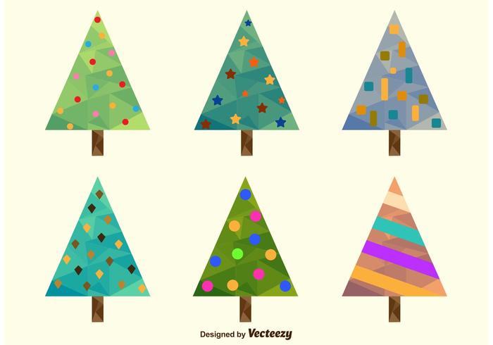 Polygonale Weihnachtsbäume vektor