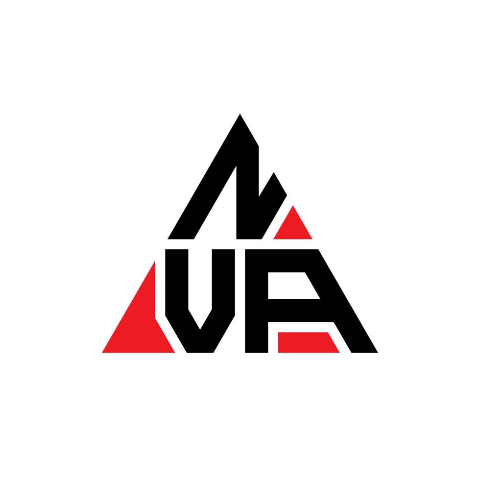 nva-Dreieck-Buchstaben-Logo-Design mit Dreiecksform. NVA-Dreieck-Logo-Design-Monogramm. nva-Dreieck-Vektor-Logo-Vorlage mit roter Farbe. nva dreieckiges Logo einfaches, elegantes und luxuriöses Logo. vektor