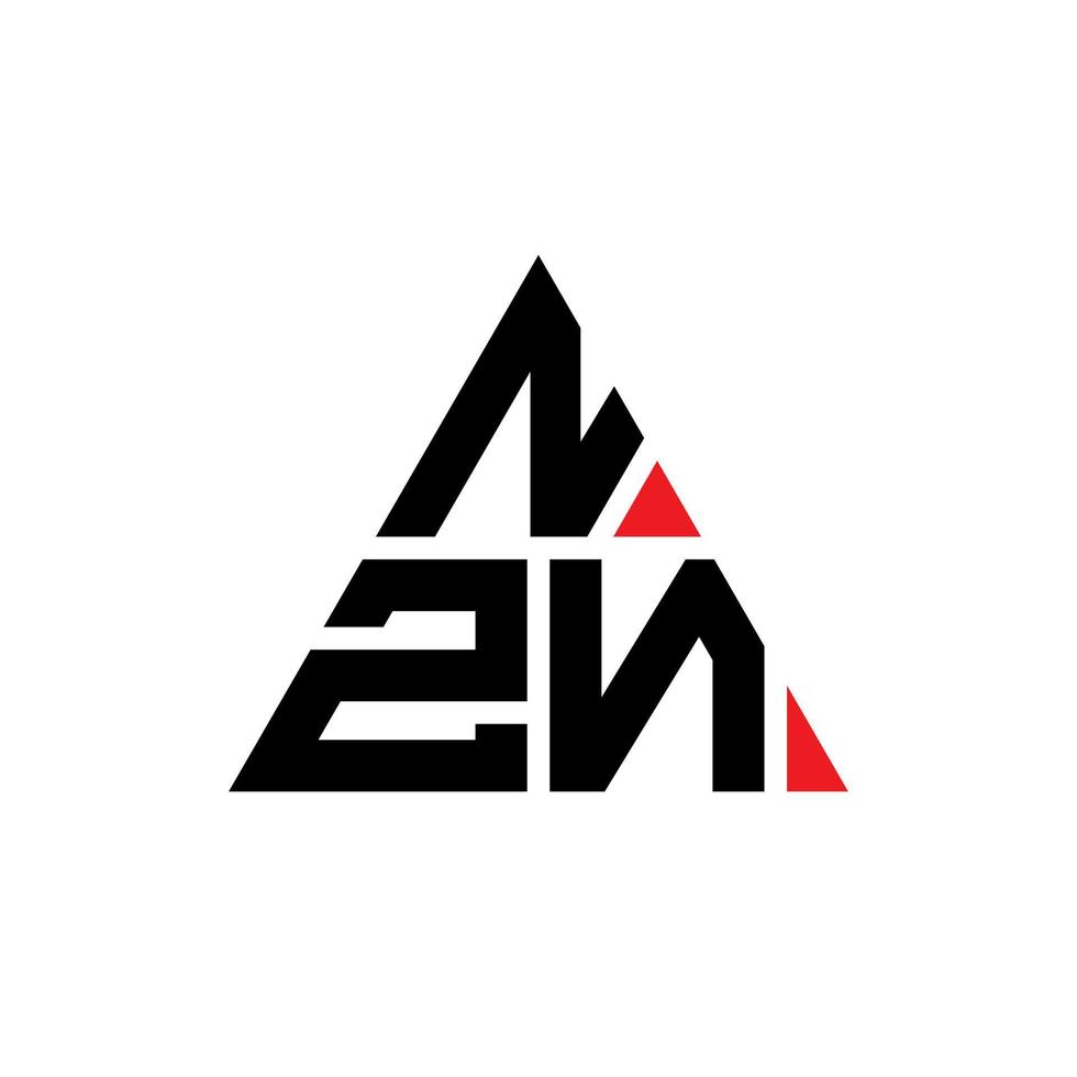 nzn Dreiecksbuchstabe-Logo-Design mit Dreiecksform. nzn-Dreieck-Logo-Design-Monogramm. nzn-Dreieck-Vektor-Logo-Vorlage mit roter Farbe. nzn dreieckiges logo einfaches, elegantes und luxuriöses logo. vektor